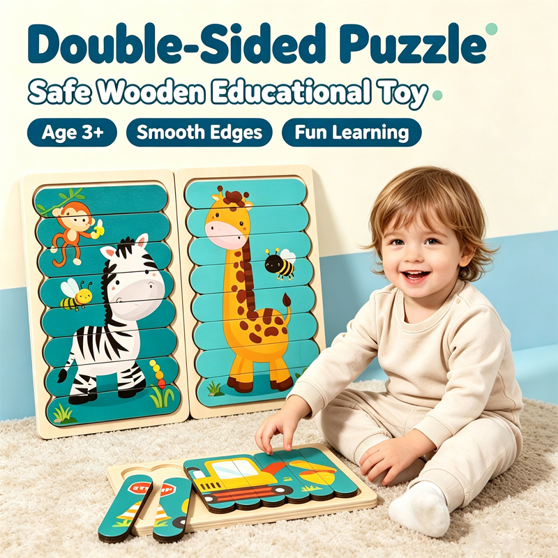 Kids Educational Game 2 - 몬테소리 장난감 2세용 나무 퍼즐 어린이
