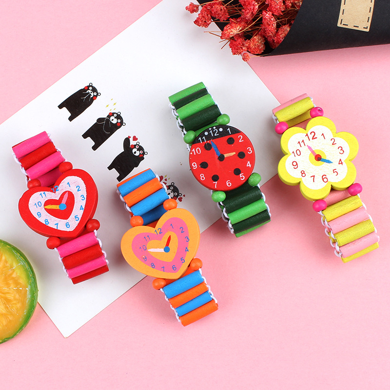 Kids Educational Watch - 3 개/몫 나무 손목 시계 좋은