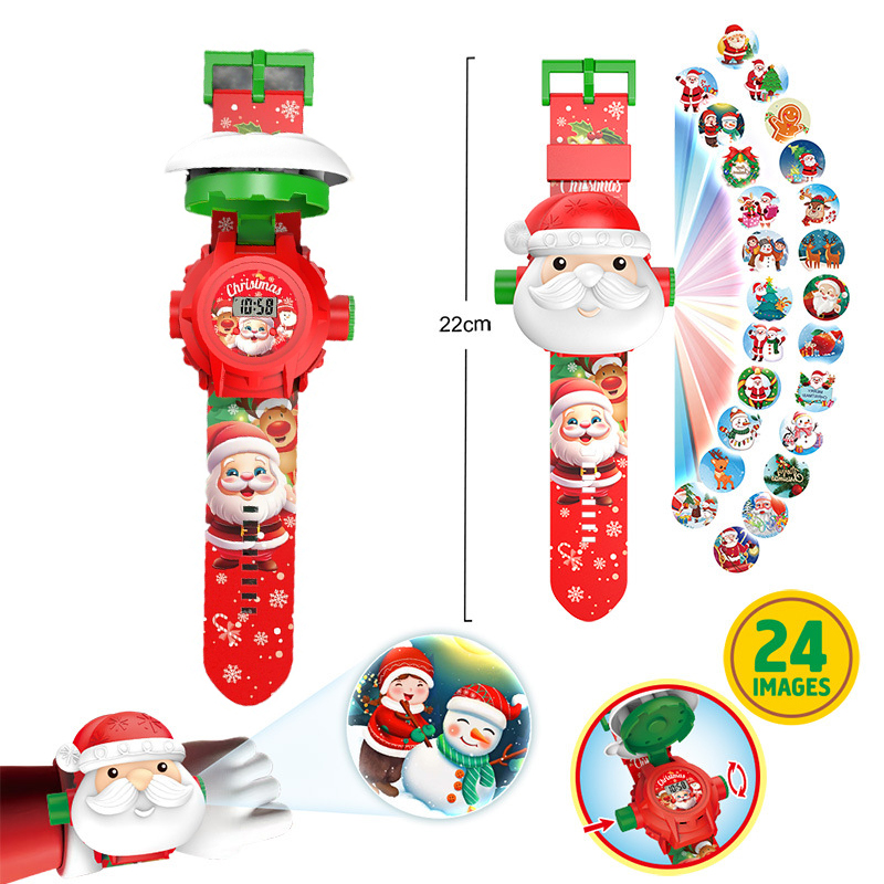 Kids Educational Watch - 크리스마스 프로젝션 시계 어린이 몬테소리 교육