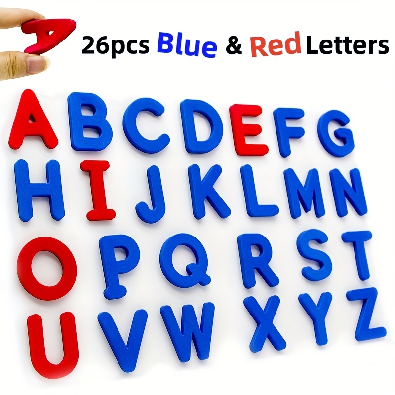 Kids Education Number - 빨간색 & 파란색 영어 편지 자석