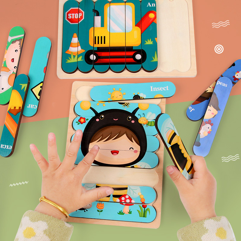 몬테소리 장난감 2세용 나무 퍼즐 어린이 유아 학습 교 - Kids Educational Game 2 리뷰 및 가격