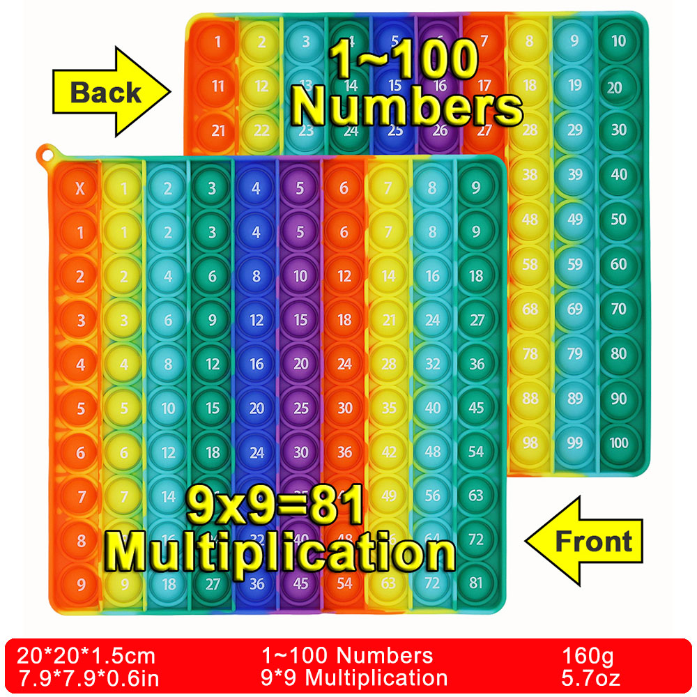 9x9 곱셈 9+9 덧셈 1-100 숫자 세기 푸시 버 - Kids Education Number 리뷰 및 가격