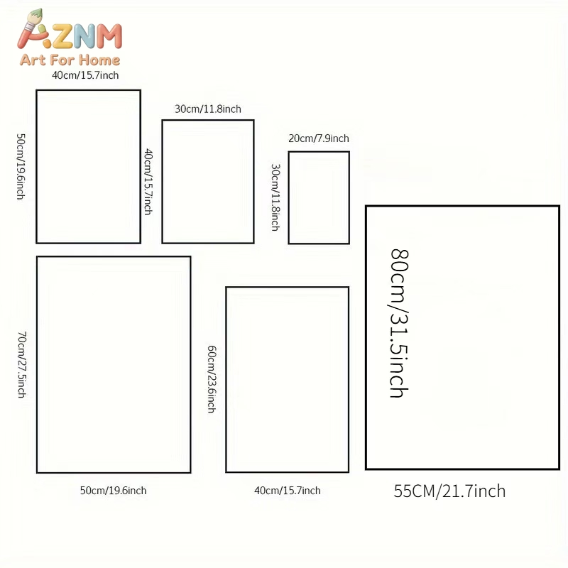 AZNM 교육용 알파벳 숫자 프레임리스 캔버스 벽 예술 - Kids Education Number 리뷰 및 가격