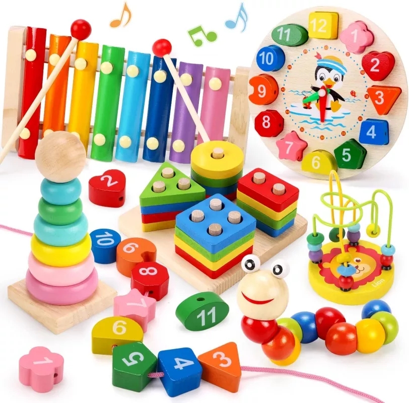 몬테소리 나무 장난감 아기 발달 게임, 1, 2, 3  - Kids Educational Game 2 리뷰 및 가격