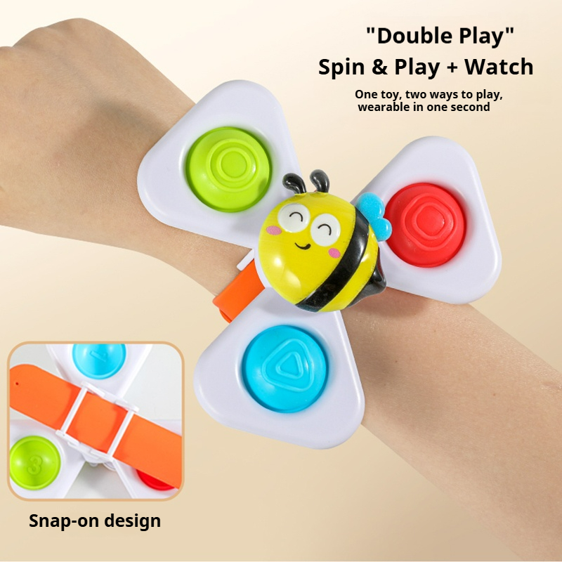 3개/세트 흡착판 스피닝 탑 만화 동물 스피너 장난감  - Kids Educational Watch 리뷰 및 가격